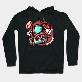 Cartoon Retro TV Skating Hoodie